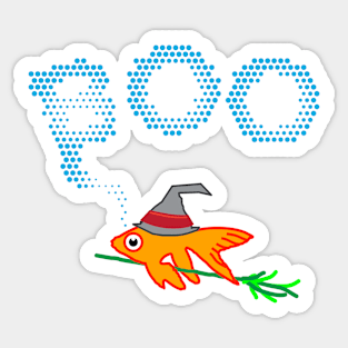 Goldfish Halloween Sticker